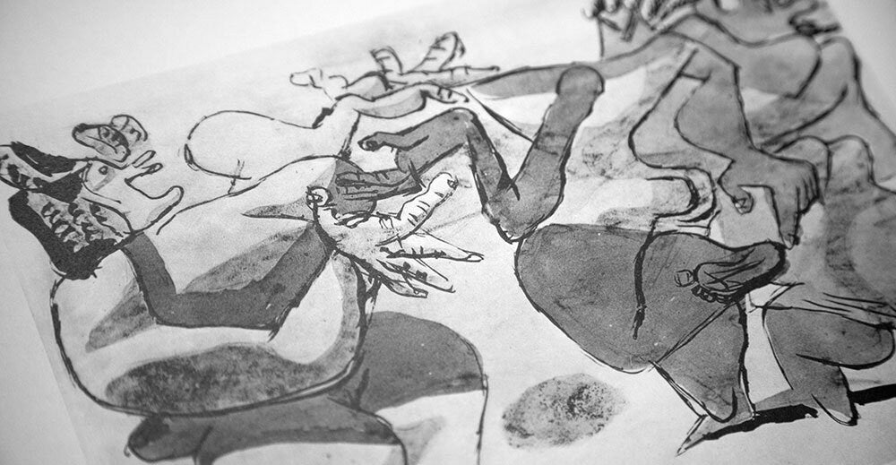 Le CORBUSIER Lithograph SIGNED Limited Edition "Violences" +w/Frame