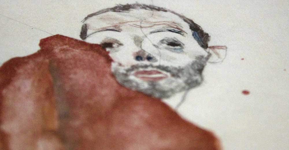 Egon SCHIELE Lithograph "Self Portrait as Prisoner" SIGNED Dated w/Frame