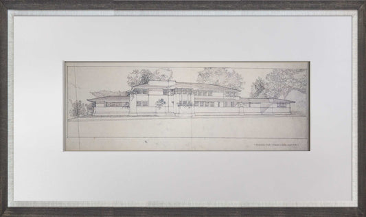 Frank Lloyd WRIGHT Lithograph #’ed LIMITED ~Heath House, Buffalo, NY w/Frame