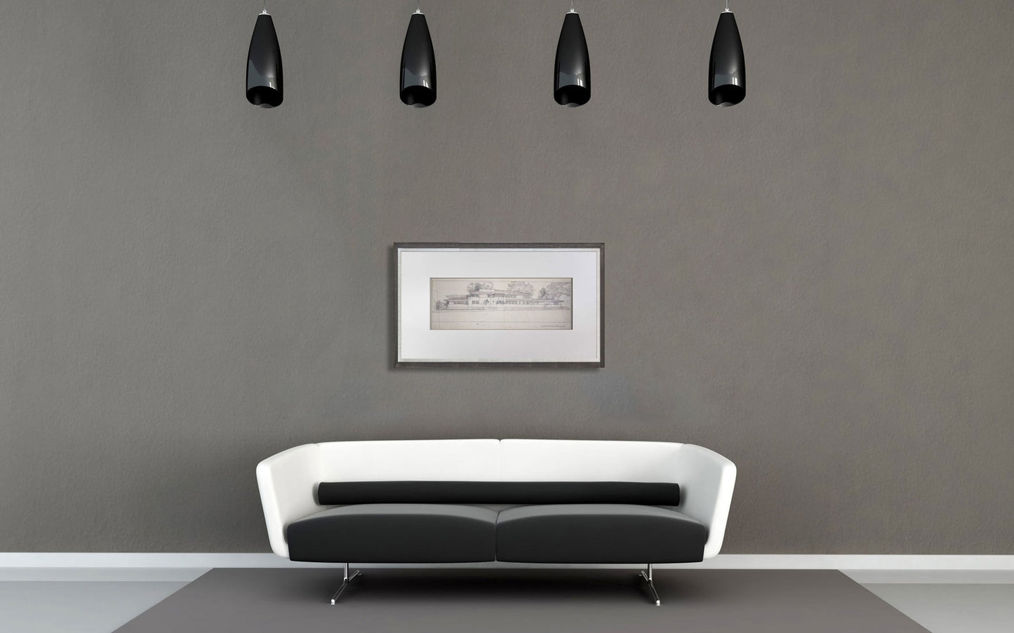 Frank Lloyd WRIGHT Lithograph #’ed LIMITED ~Heath House, Buffalo, NY w/Frame