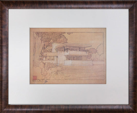 Frank Lloyd WRIGHT Lithograph SIGN Limited Edition Gale House, Oak Park, IL