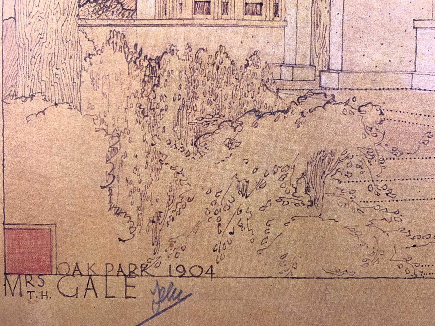 Frank Lloyd WRIGHT Lithograph SIGN Limited Edition Gale House, Oak Park, IL