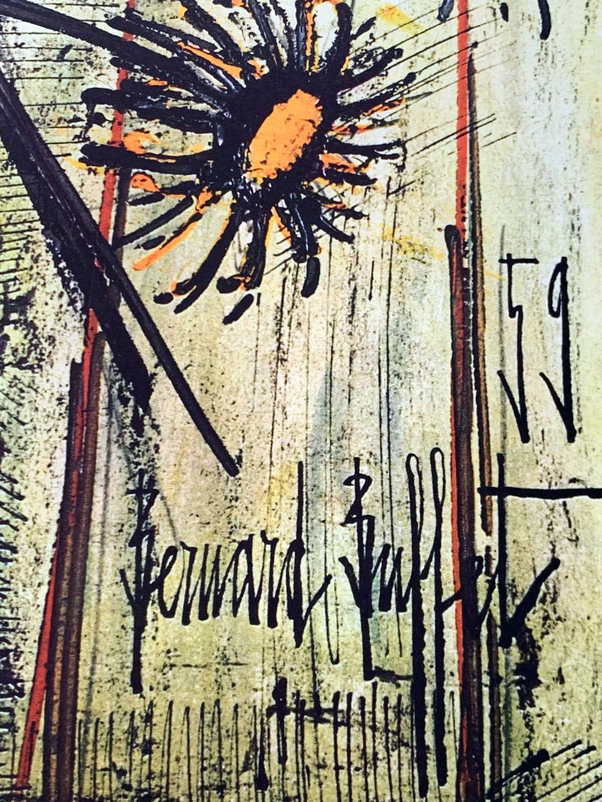 Bernard Buffet Limited Edition Lithograph Sunflowers *Sign