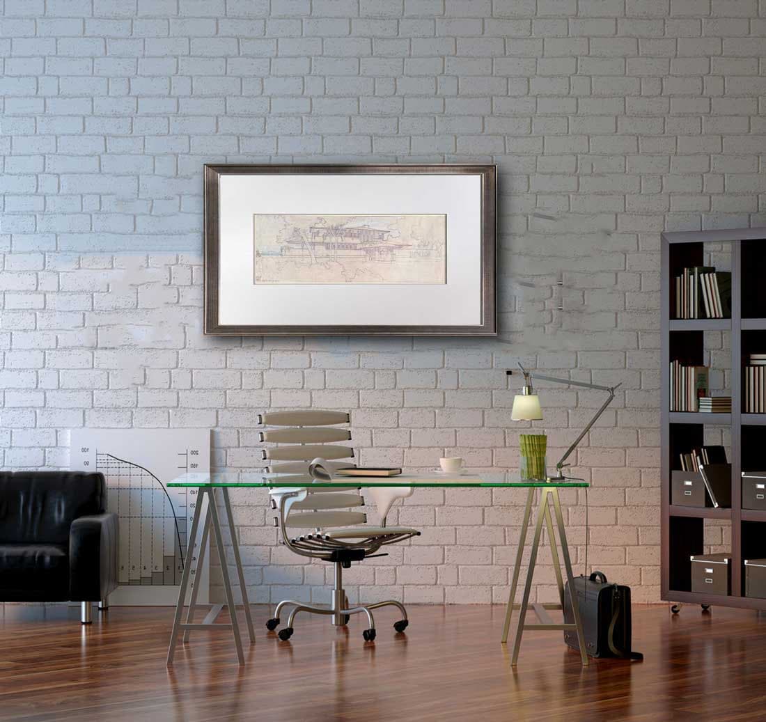 Frank Lloyd WRIGHT Lithograph #’ed LIMITED Ed. "EE Boynton House, NY +FRAMING