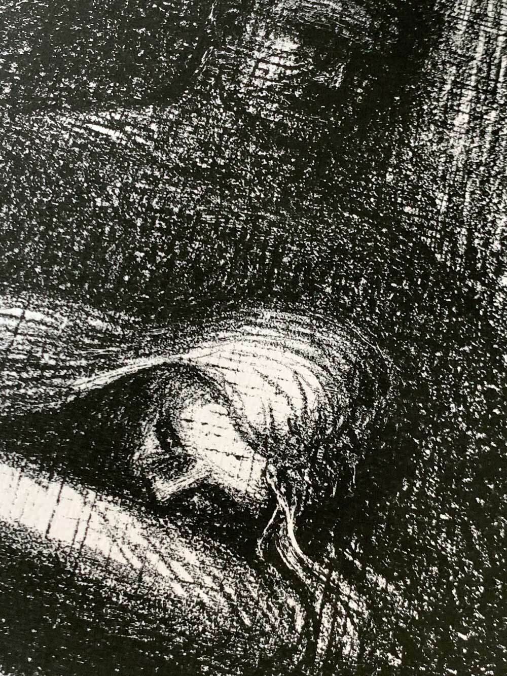 Henry MOORE - HAND SIGNED Lithograph ORIGINAL "Lullaby Sleeping..." XL w/Frame