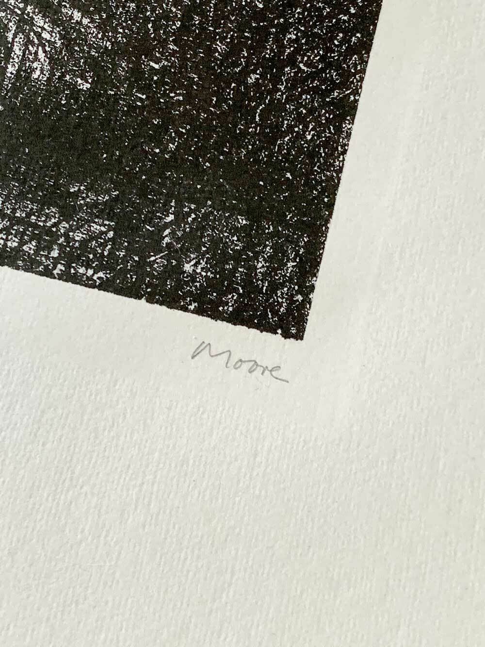 Henry MOORE - HAND SIGNED Lithograph ORIGINAL "Lullaby Sleeping..." XL w/Frame