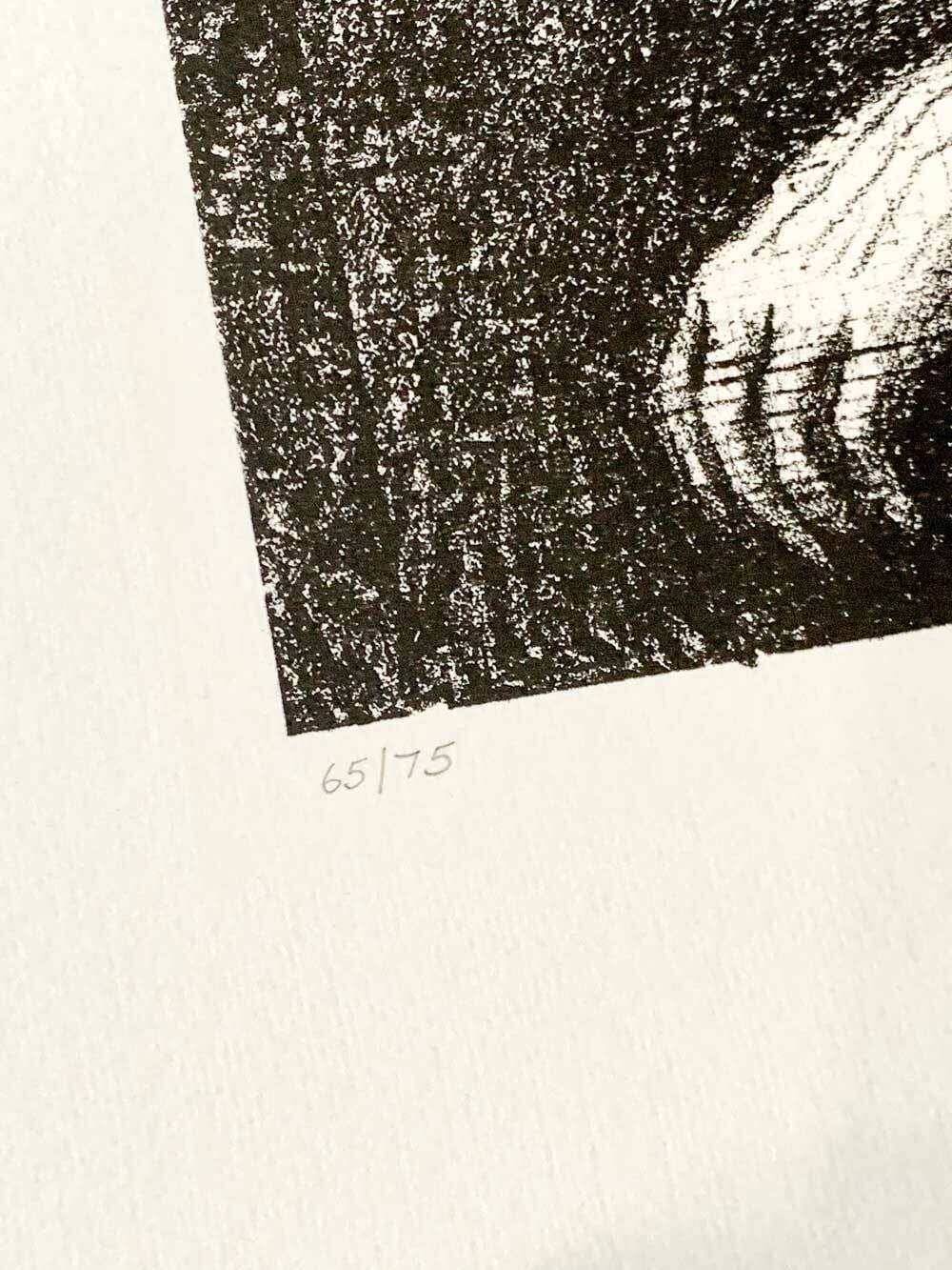 Henry MOORE - HAND SIGNED Lithograph ORIGINAL "Lullaby Sleeping..." XL w/Frame