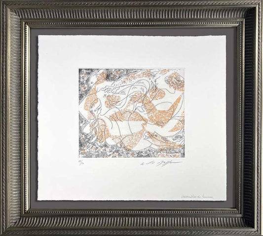 Andre MASSON ETCHING Aquatint ~HAND SIGNED -Ltd ed. 29/50 "Assemblee de femme"