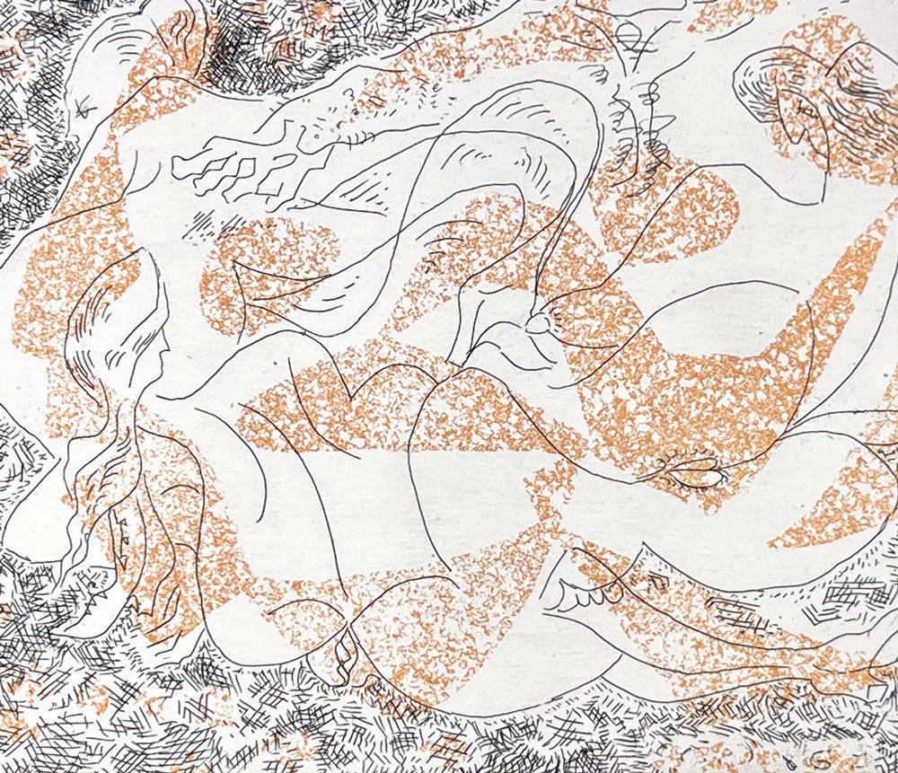 Andre MASSON ETCHING Aquatint ~HAND SIGNED -Ltd ed. 29/50 "Assemblee de femme"