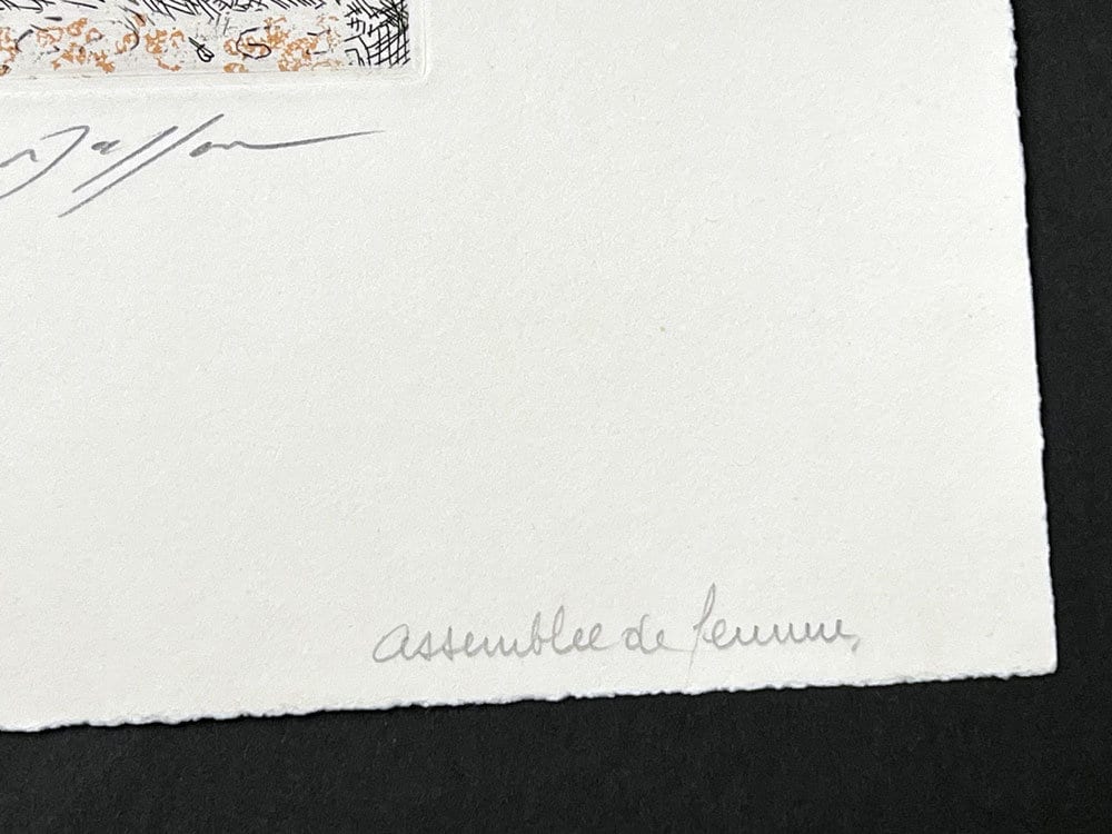 Andre MASSON ETCHING Aquatint ~HAND SIGNED -Ltd ed. 29/50 "Assemblee de femme"