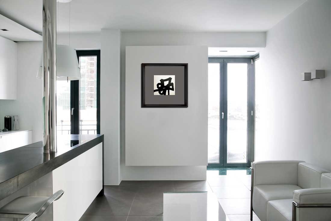 Eduardo Chillida Original Lithograph, 1964 w/Archival Frame Include