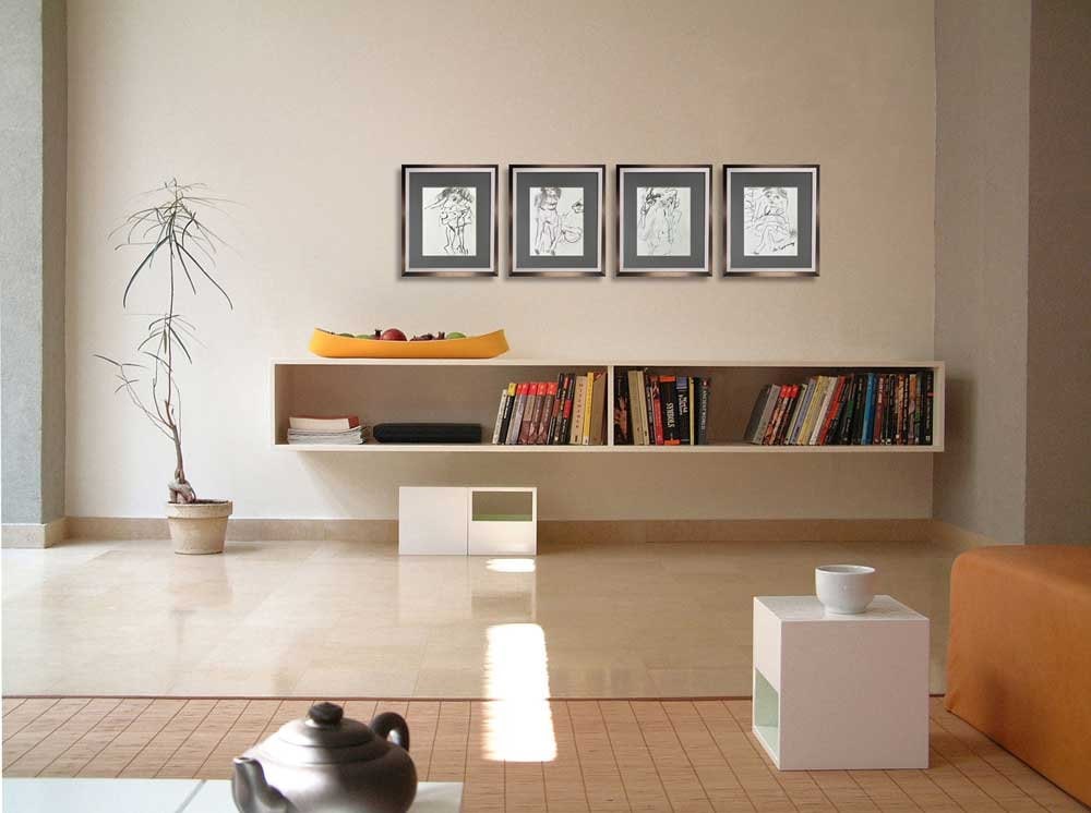 4 Willem de Kooning Lithographs ORIGINAL 1967 (4pc Set) Hand SIGNED w/Frame