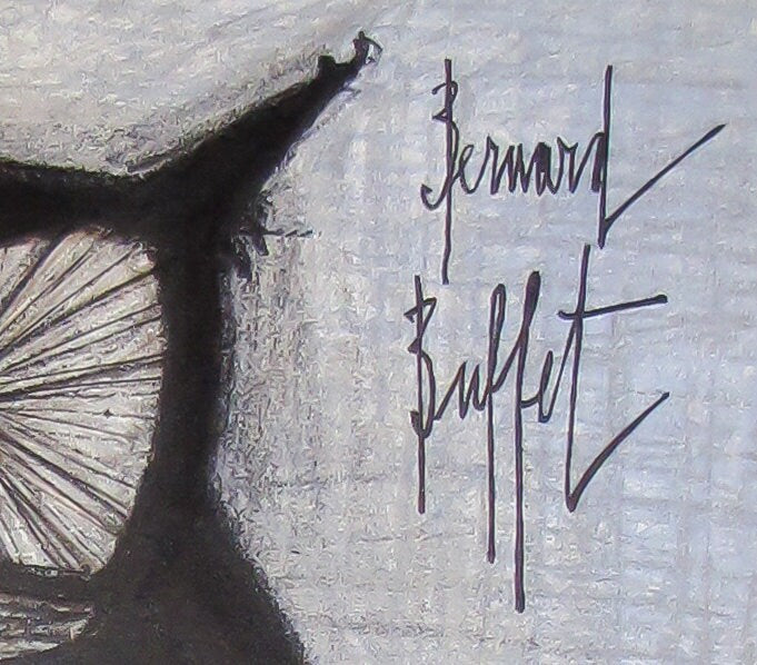 Bernard Buffet Original  Signed Lithograph | Little Owl (Signed)