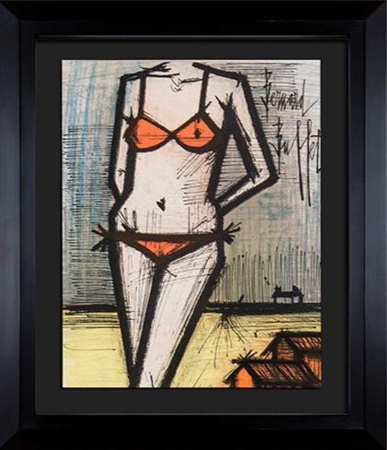 Bernard Buffet Original Lithograph | On the Beach (Signed)