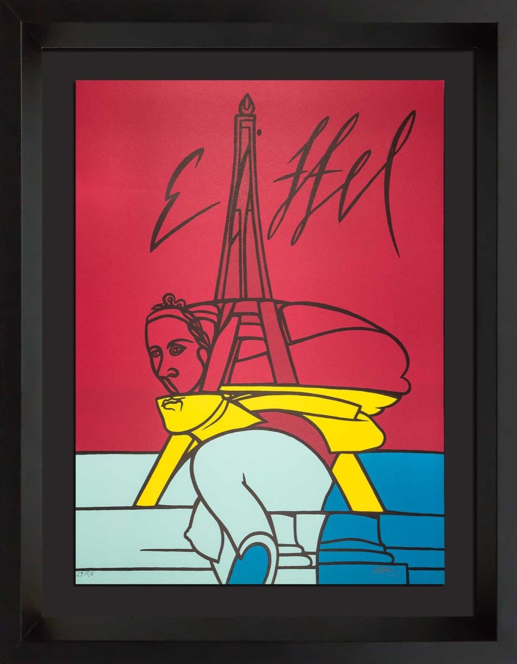 Valerio Adami "Eiffel" Hand Signed Lithograph