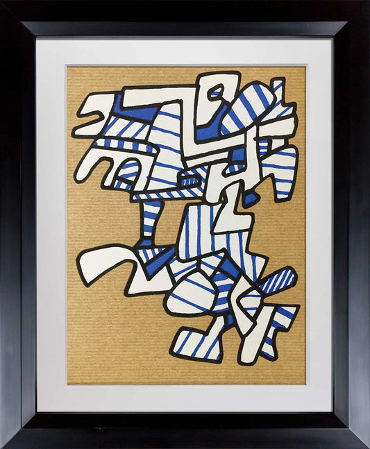 Jean Dubuffet LITHOGRAPH Limited EDITION - Vacuum Forms ~ Velin Paper w/Frame