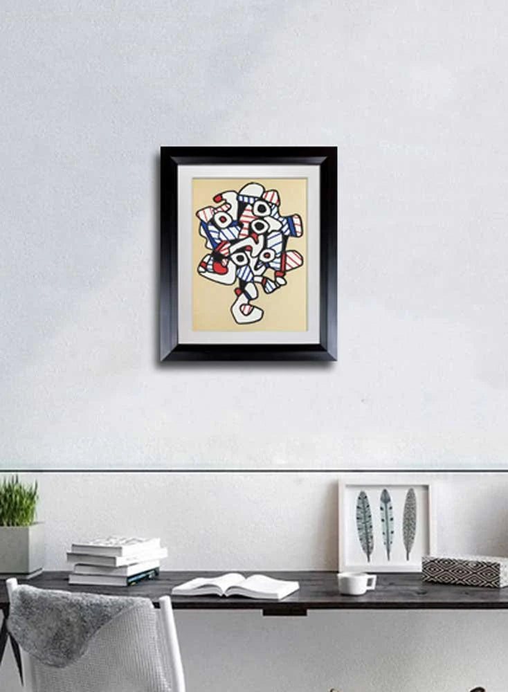 Jean Dubuffet LITHOGRAPH Limited EDITION Velin Maroquin Paper - w/Frame