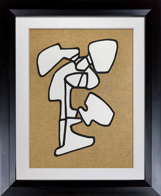 Jean Dubuffet LITHOGRAPH Limited EDITION - Abstract Vacuum Forms w/Frame