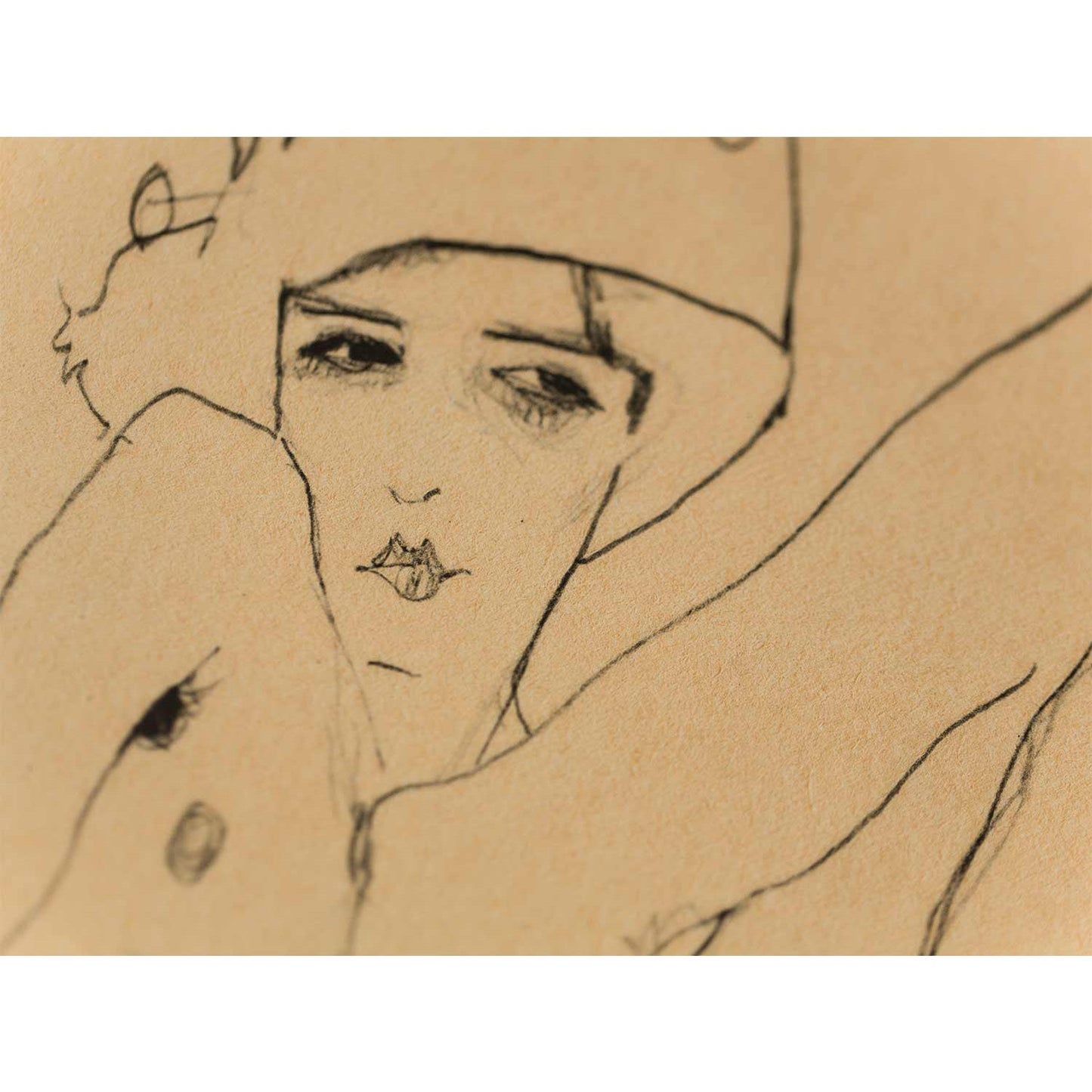 Egon SCHIELE Lithograph "...Nude Model before a Mirror" SIGNED 1910 w/Frame