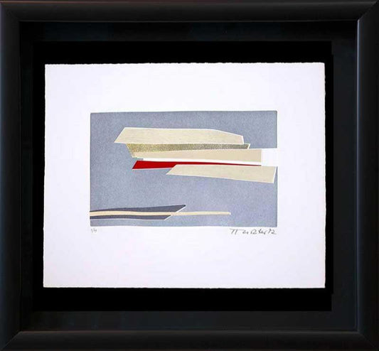 Hans RICHTER Original ETCHING Hand SIGNED Ltd. ED no. 5/99 "Planes..." w/Frame