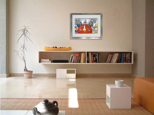 Alexander Calder Original Double Color Lithograph Ltd EDITION '75 w/FRAME Included