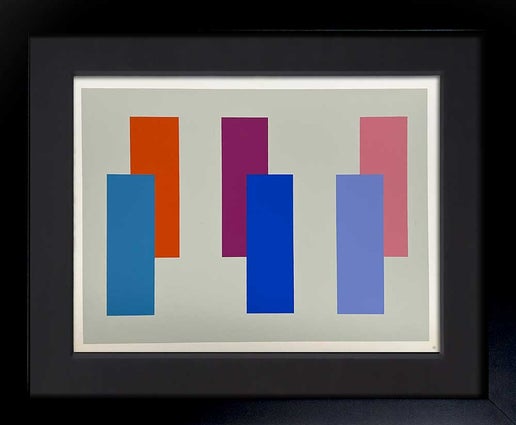 Josef Albers Original Silkscreen [V-5b] Limited Ed. w/Frame Included