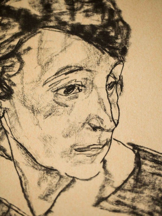 Egon SCHIELE Lithograph signed “Artist Mother” 1918