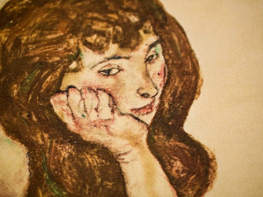 Egon Schiele Lithograph "Woman Lying on her front", Ltd. Ed.