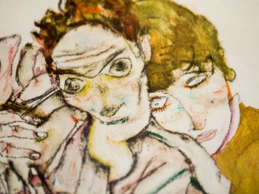 Egon Schiele Lithograph "Couple" 1915