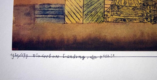 Paul Klee Lithograph | Signed "Wunderbare Landung"