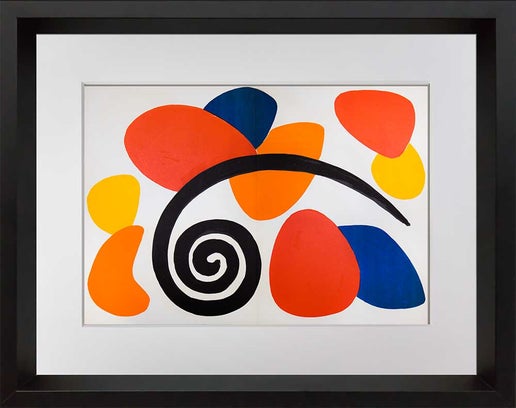 Alexander Calder Original Color Lithograph LIMITED Ed. | 1968 | Frame Included