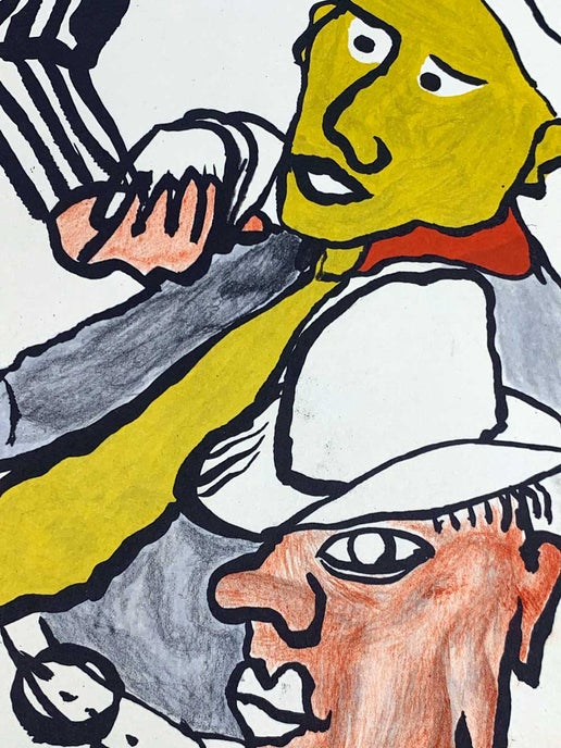 Alexander Calder Original Double Color Lithograph Ltd EDITION '75 w/FRAME Included