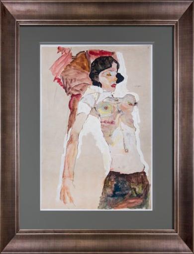 Egon Schiele Lithograph "Reclining Semi Nude"