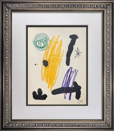 Hand Signed Original Joan Miro Lithograph in Color