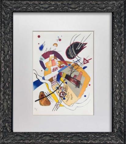 Wassily KANDINSKY Original Lithograph Limited Edition 1957 w/FRAME Included