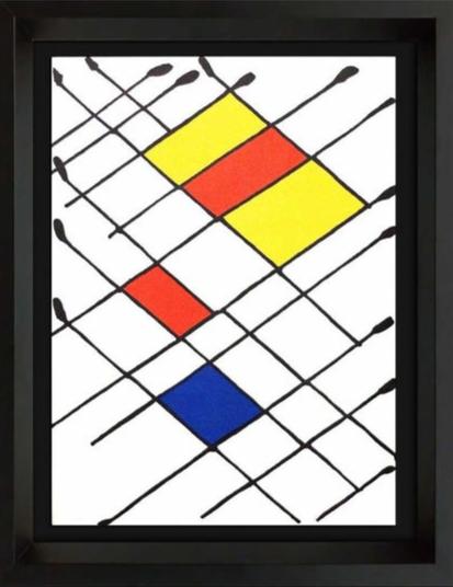 Alexander Calder Original Lithograph, 1966 w/Custom Frame