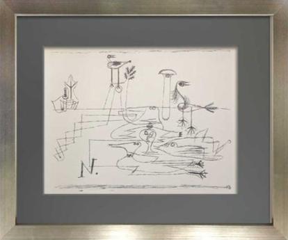 Paul Klee Lithograph Drawing for Bird-Islands, 1921