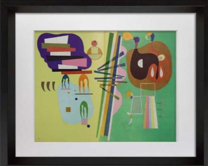 Wassily KANDINSKY Lithograph 1969 Limited Edition SIGN w/Frame Included