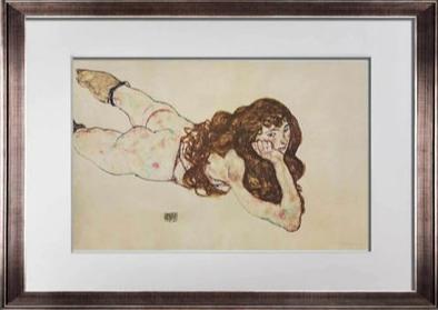 Egon Schiele Lithograph "Woman Lying on her front", Ltd. Ed.