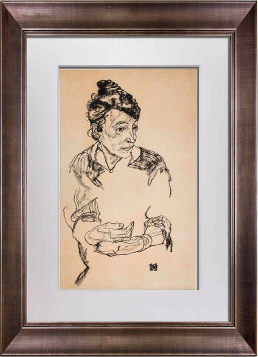 Egon SCHIELE Lithograph signed “Artist Mother” 1918