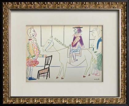 Pablo Picasso LIMITED Edition Lithograph "31.1.54 VII" w/Archival FRAME