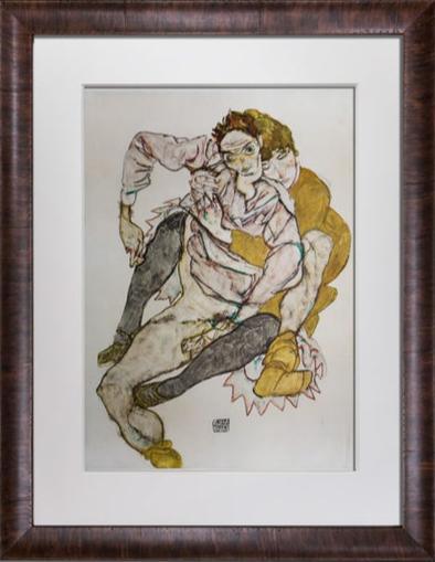 Egon Schiele Lithograph "Couple" 1915