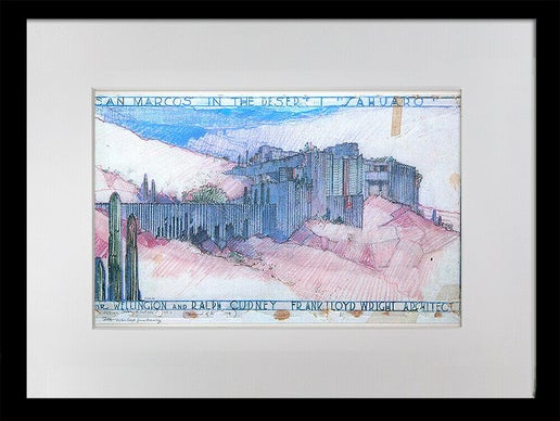 Frank Lloyd WRIGHT Lithograph #’ed LIMITED Ed. ~Ralph Cudney House, AZ +FRAMING