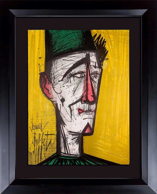 Bernard BUFFET Original LITHOGRAPH "... Clown" 1967 Limited EDITION w/Frame
