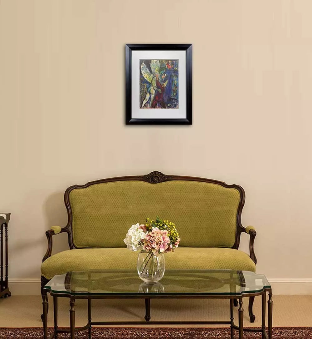 Marc CHAGALL Color Lithograph LIMITED Ed. "... jacob avec l'ange" Sign w/FRAME