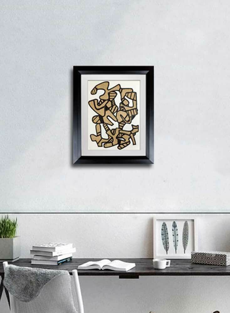 Jean Dubuffet LITHOGRAPH Limited EDITION Velin Paper Vacuum Form - w/Frame