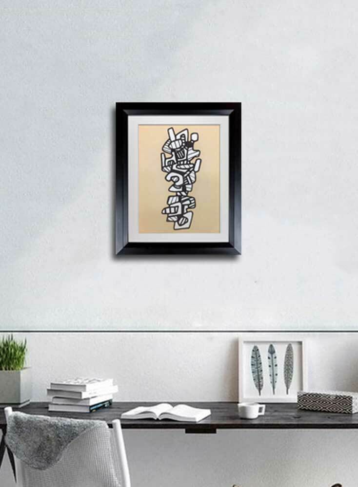 Jean Dubuffet LITHOGRAPH Vacuum Forms 1973 Limited EDITION - w/Archival Frame