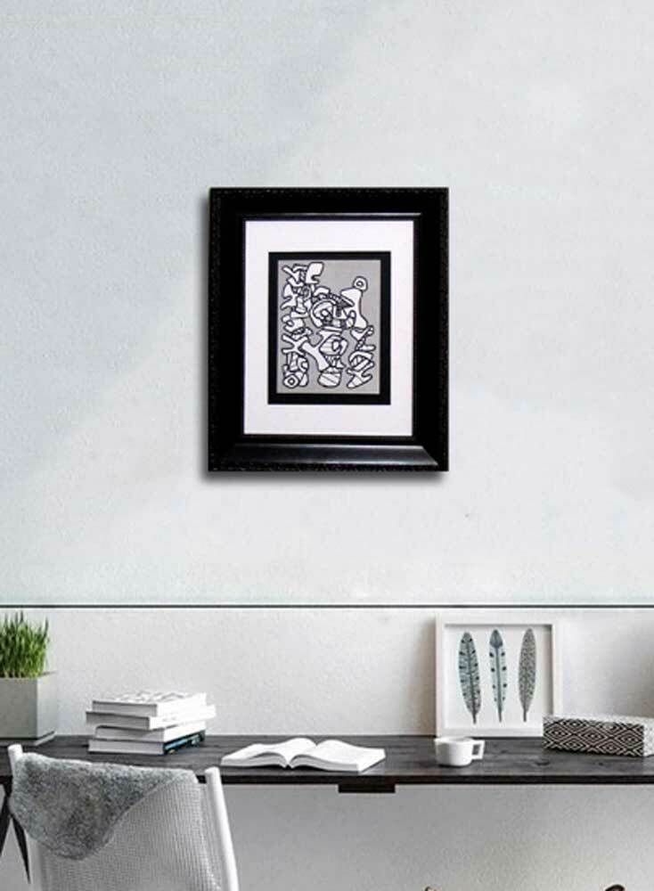 Jean Dubuffet LITHOGRAPH Limited EDITION - 1973 Abstract Forms w/Custom Frame