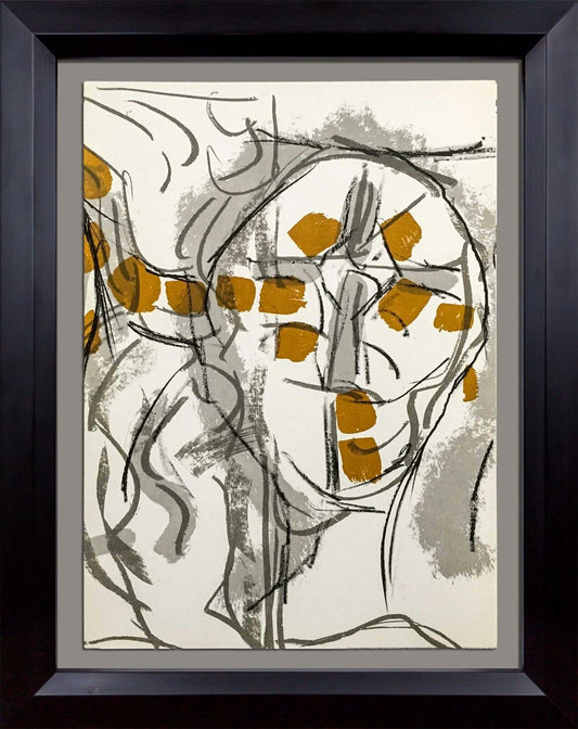 Jean-Paul RIOPELLE Original 1974 COLOR Lithograph LIMITED Ed. + Archival FRAME