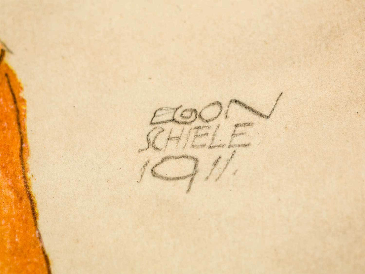 Egon SCHIELE Lithograph “Girl in Yellow Dress” Sign #‘ed LIMITED w/FRAME